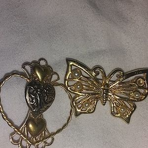 🤗😍ADORABLE!/ HEART & BUTTERFLY BROOCHES 🤗😘